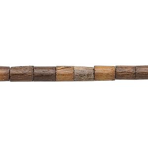 Bead, wood (natural), 6x5mm heishi. Sold per 15-1/2" to 16" strand.