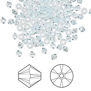 Bead 48pk light Azore, Crystal Passions® 3mm bicone 5328