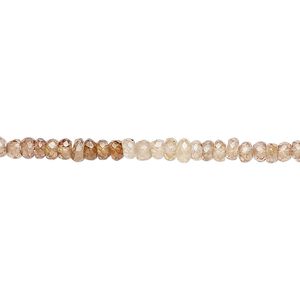 Zircon 1pkg1, hand-cut faceted rondelle bead 8 inch 3x1mm-4x2mm