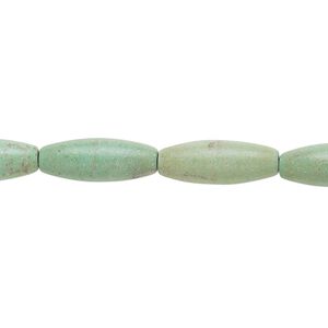 Magnesite 1pkg1, matte oval bead 15 inch 14x5mm-16x6mm