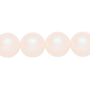 Pearl 10pk pearlescent white, Crystal Passions® 12mm round 5810