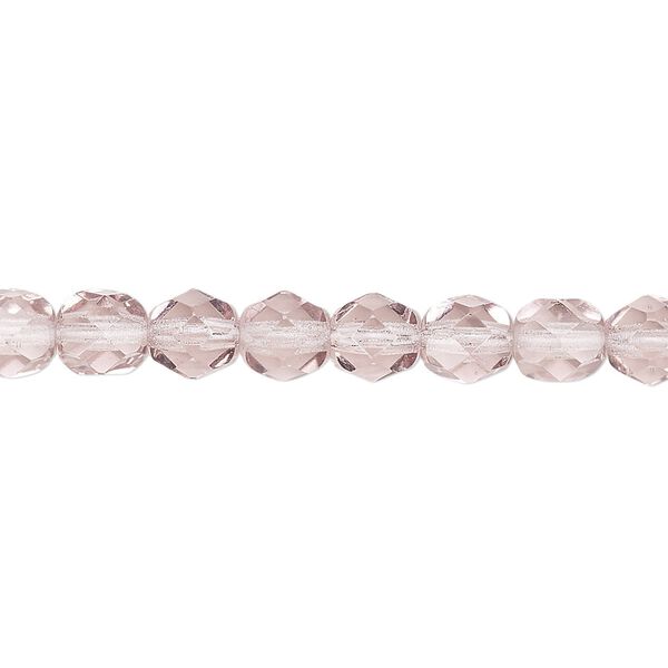 Bead, Czech fire-polished glass, transparent lavender, 6mm faceted round. Sold per pkg of 1,200 (1 mass). image number 0