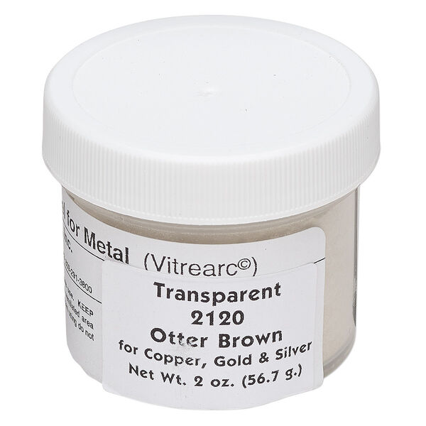 Enamel, Vitrearc©, pkg/2-ounce jar, transparent otter brown, (2120). image number 0