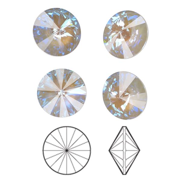 Chaton 144pk crystal serene gray DeLite, Swarovski® 12mm rivoli 1122 image number 0