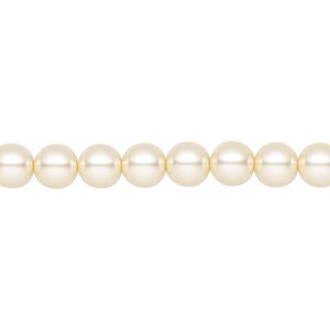 Pearl 200pk cream, Preciosa Czech crystal 6mm round