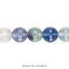Rainbow fluorite 1pkg1, faceted round bead natural 15.5-16 inch 10mm image number 1
