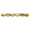 Mother-of-pearl shell 1pkg1, puffed oval bead 14 inch golden brown 34x24mm-35x25mm image number 1