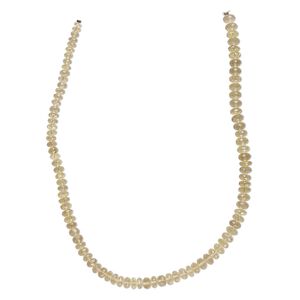 Lemon quartz 1pkg1, hand-cut micro-faceted rondelle bead 14 inch graduated 5x3mm-8x5mm