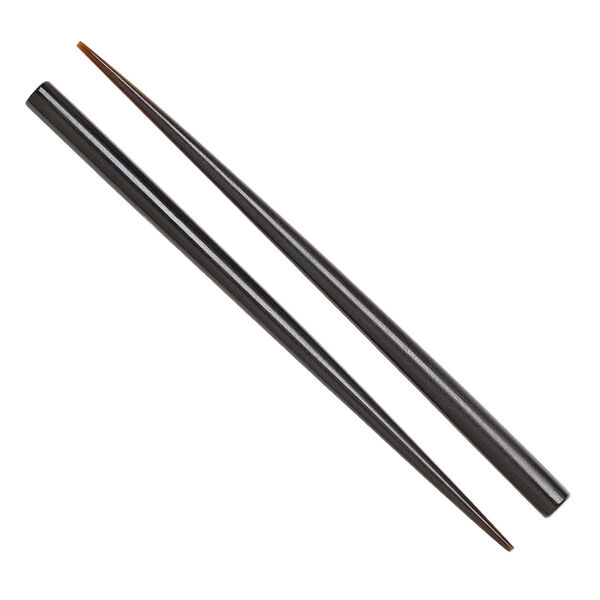 Hair stick, horn (dyed), black, 6 inches, end-drilled. Sold per pkg of 2. image number 0
