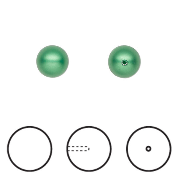 Pearl 4pk eden green, Crystal Passions® 8mm round 5818 image number 0