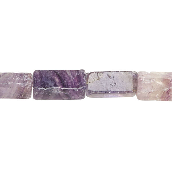 Purple fluorite 1pkg1, square tube bead natural, 15 inch 13x5mm-14x7mm image number 0