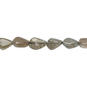 Labradorite 1pkg1, hand-cut flat teardrop bead natural 13 inch 8x5mm-13x7mm
