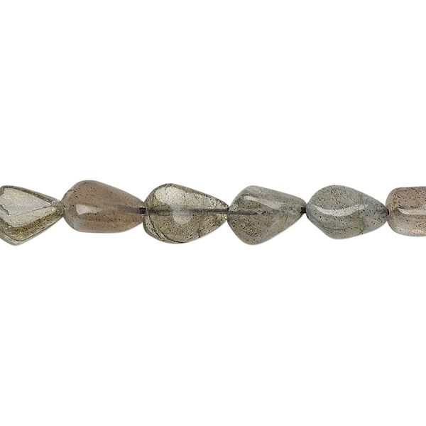 Labradorite 1pkg1, hand-cut flat teardrop bead natural 13 inch 8x5mm-13x7mm image number 0