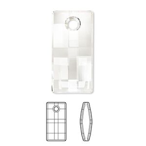 Focal 10pk crystal, Swarovski® 30x15mm pendant urban 6696