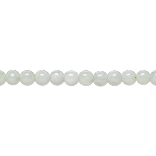 Jadeite 1pkg1, hand-cut round bead natural B grade, 15.5-16 inch 4mm image number 0