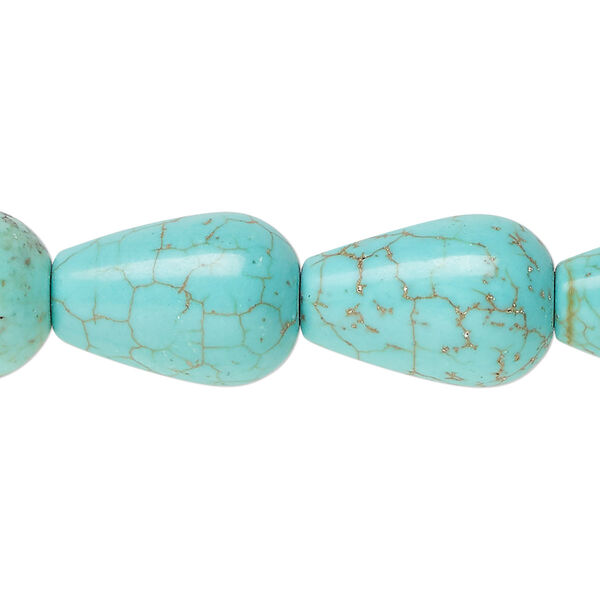 Magnesite 1pkg1, teardrop bead C+ grade, 15 inch 18x12mm-19x13mm image number 0