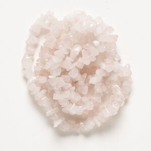 Rose quartz 1pkg1, chip bead 32 inch small to large