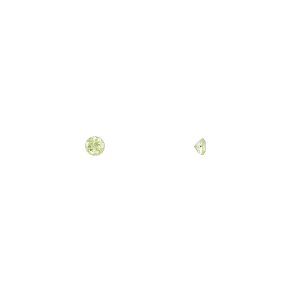 Gem, peridot (natural), 2.5mm faceted round, A grade, Mohs hardness 6-1/2 to 7. Sold per pkg of 10. image number 0