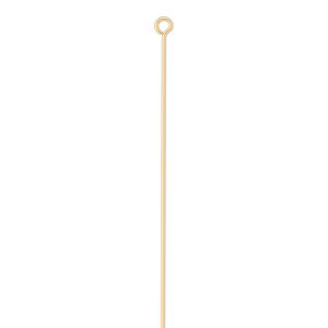 Eye pin, 14Kt gold-filled, 2-1/8 inches, 24 gauge. Sold per pkg of 10.