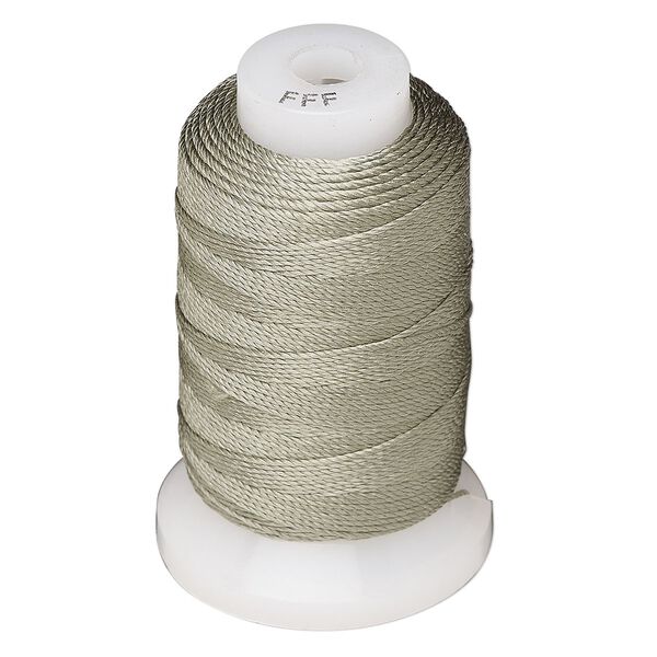 Thread, Purely Silk™, dark green, size FFF. Sold per 92-yard spool. image number 0