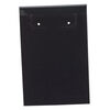 Earring card, flocked plastic, black, 3x2-inch rectangle. Sold per pkg of 25. image number 0