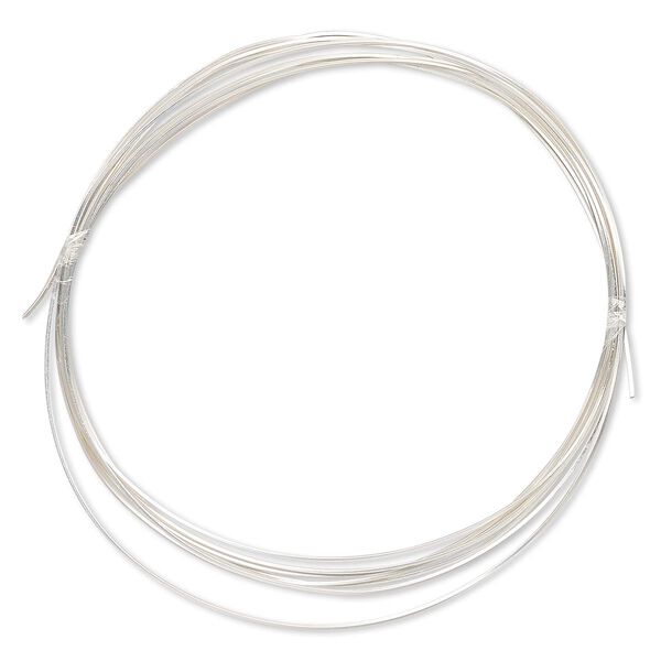 Wire, sterling silver-filled, half-hard, square, 24 gauge. Sold per 50-foot spool. image number 0