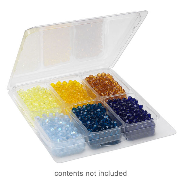 Box, plastic, clear, 7-1/2 x 5-1/2 x 1-inch clamshell blister. Sold per pkg of 100. image number 0