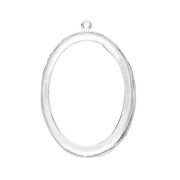 Focal, fine silver, 31x23mm oval with open back and 30x22mm oval setting. Sold individually. image number 0