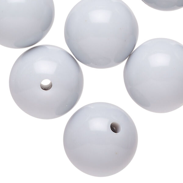 Bead, acrylic, grey and purple, 17mm round. Sold per 3-ounce pkg, approximately 25 beads. image number 0