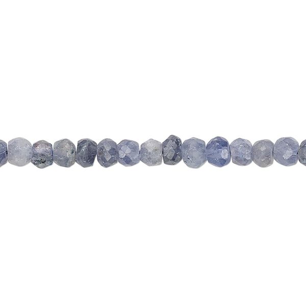 Iolite 1pkg1, hand-cut faceted rondelle bead natural 13 inch 4x3mm-5x4mm image number 0