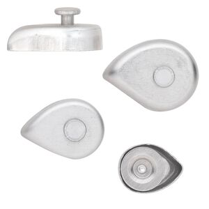 Clay cutter, Kemper®, tin, 26x20mm-52x40mm assorted leaf with built-in pop-out tool. Sold per 4-piece set.