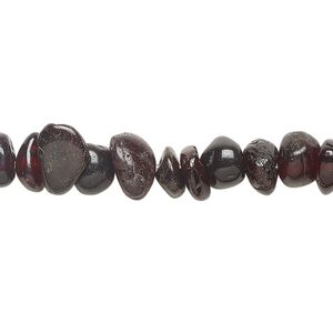 Garnet 1pkg1, chip bead natural 15 inch small to large