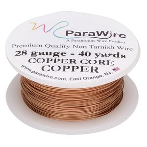 Wire, ParaWire™, copper, round, 28 gauge. Sold per 40-yard spool.