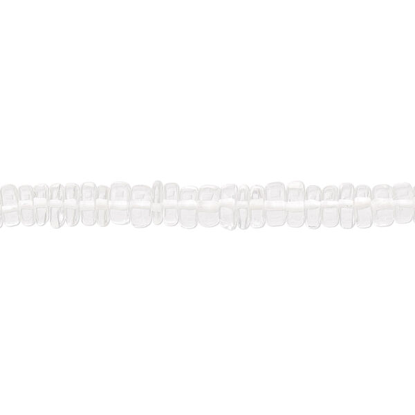 Quartz crystal 1pkg1, hand-cut rondelle bead natural 7 inch 5x1mm-5x2mm image number 0