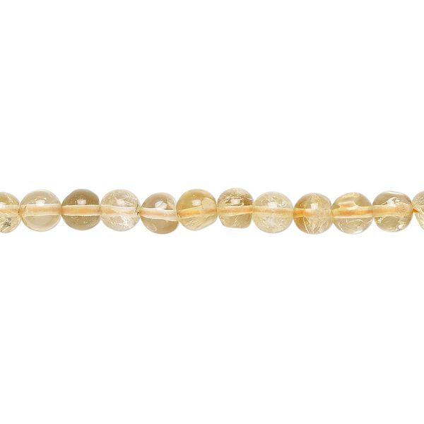 Citrine 1pkg1, hand-cut round bead 15.5-16 inch 5mm image number 0