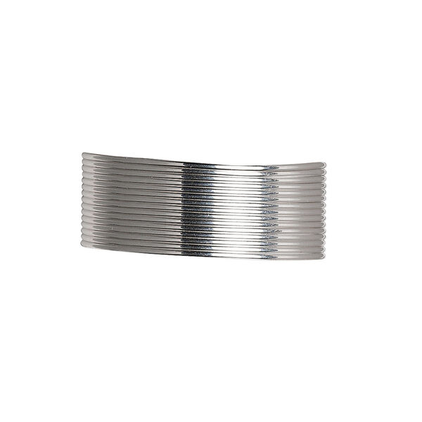 Wire, sterling silver, full-hard, half-round, 22 gauge. Sold per pkg of 5 feet. image number 0