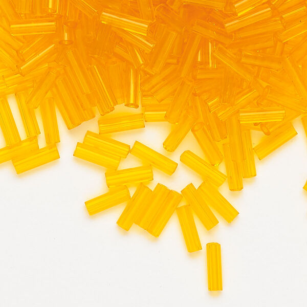 Bead, Preciosa Ornela Czech glass, bugle bead, pkg/50g, 1/4 inch, transparent hyacinth, (80060). image number 0
