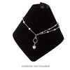 Display, necklace, plastic / velveteen / steel, black, 5 x 7-1/2 x 8-1/4 inch assembled cone with snap closure. Sold individually. image number 1