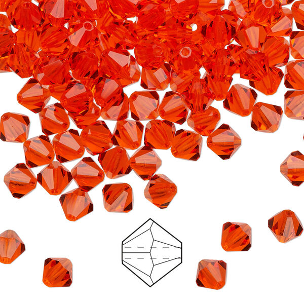 Bead 576pk hyacinth, Preciosa Czech crystal 5mm bicone image number 0