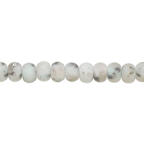 Bead, sesame jasper (natural), matte, 6x4mm-7x4mm rondelle, B- grade, Mohs hardness 6-1/2 to 7. Sold per 8-inch strand, approximately 45-50 beads. image number 0