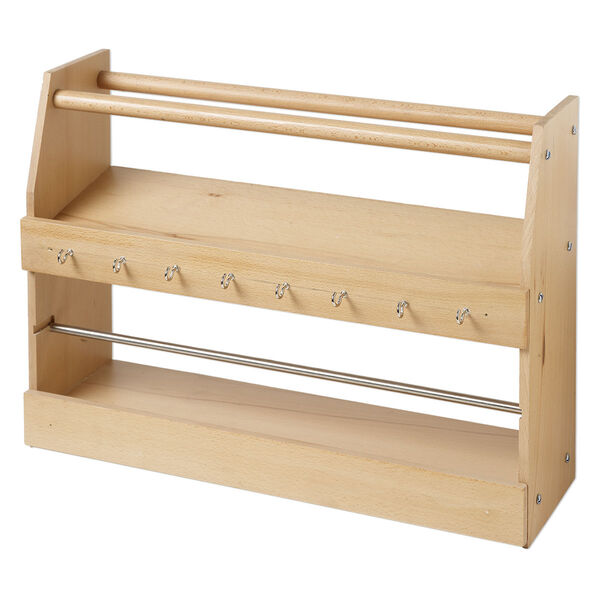 Organizer, wood / steel, 18 x 13 x 5-3/4 inches. Sold individually. image number 1