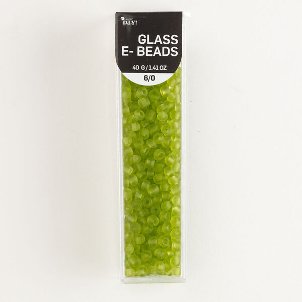 Seed bead, glass, pkg/40g, #6 round, translucent frosted sea green. image number 0
