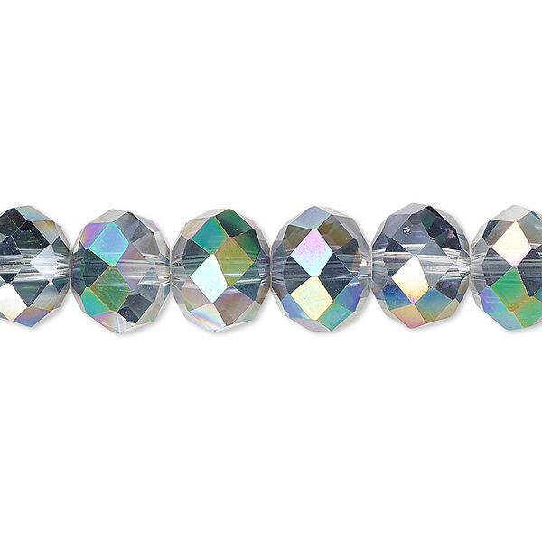 Bead 1pk 48 facets clear vitrail, Celestial Crystal® 10x8mm rondelle 15.5-16 inch image number 0