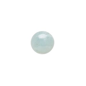 Aquamarine 1pkg1, hand-cut round cab calibrated 12mm
