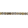 Brown-grey marble 1pkg1, rounded flat rectangle bead natural, 15 inch 20-21mm image number 1