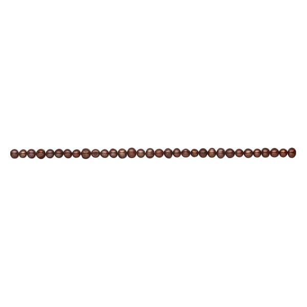 Freshwater pearl 1pkg1, semi-round, 14 inch red brown 7-9mm cultured image number 1