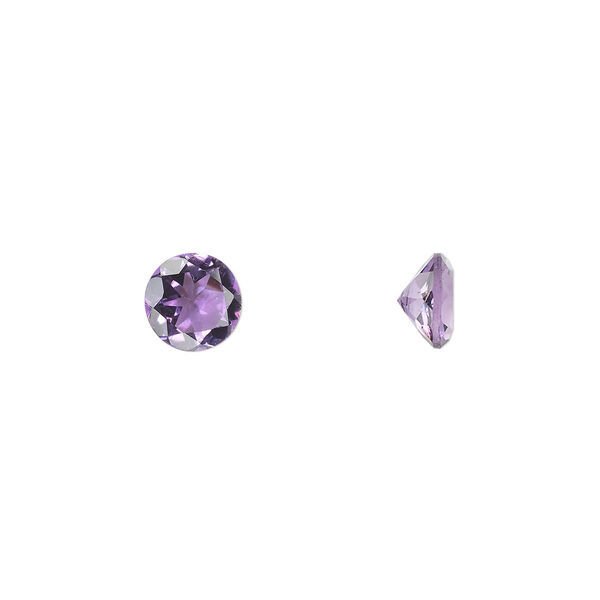 Amethyst 1pkg1, hand-cut faceted round gem natural A grade, 7mm image number 0