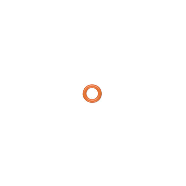 Component, Oh! Ring™, silicone, orange, 5mm round with 2.5mm hole. Sold per pkg of 500. image number 0