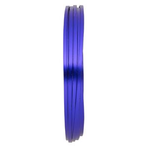 Wire, anodized aluminum, purple, 3.5x1mm flat, 16 gauge. Sold per pkg of 18 feet.