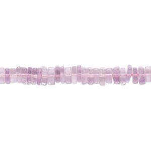 Lavender amethyst 1pkg1, hand-cut square rondelle bead natural 8 inch 4x1mm-6x2mm
